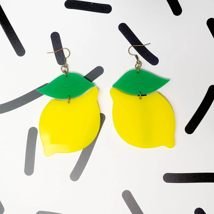 Lemon Statement Earrings