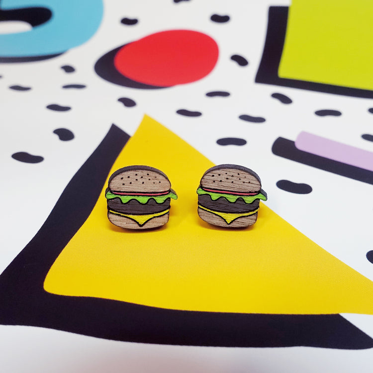 Burger Stud Earrings