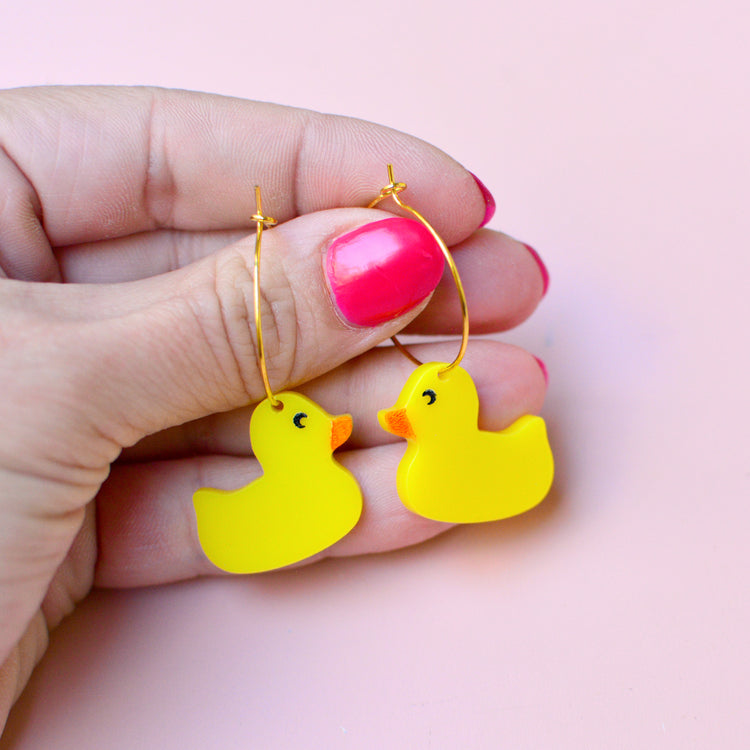 Duck Hoop Earrings