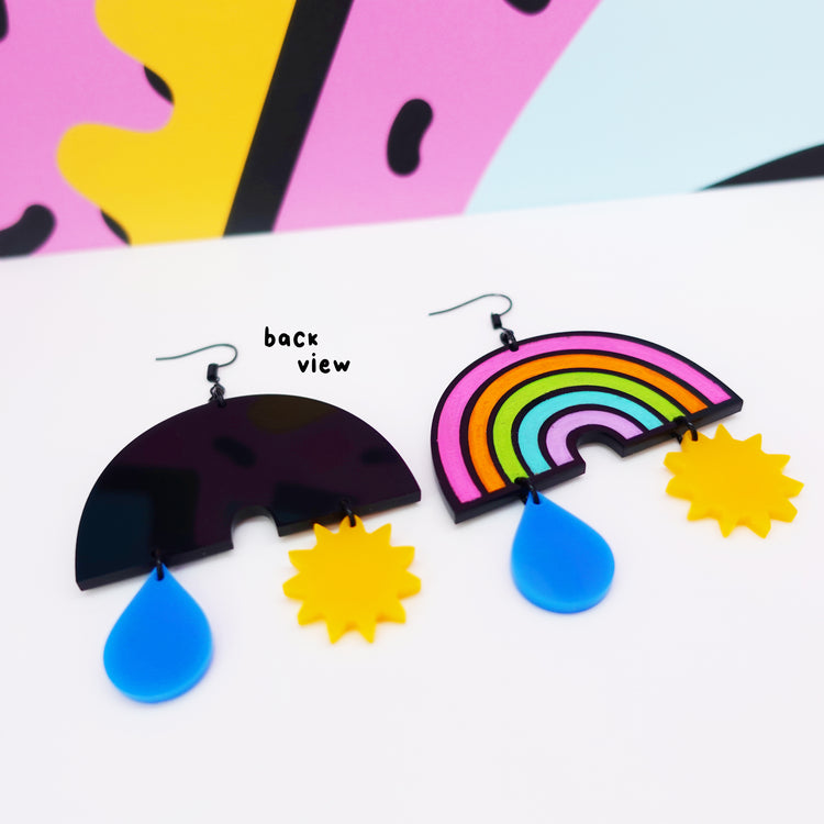 SUPER SECONDS Rainbow Statement Earrings