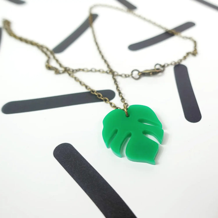 Monstera Mini Necklace