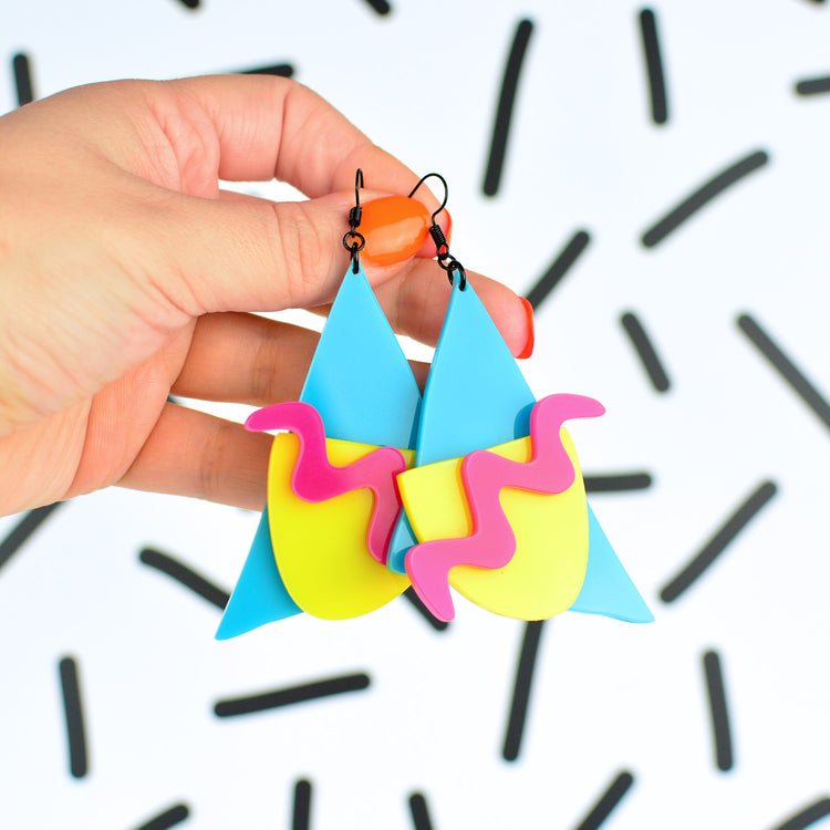 SUPER SECONDS Memphis Statement Earrings
