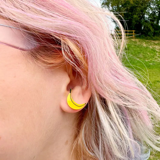 SUPER SECONDS Banana Stud Earrings