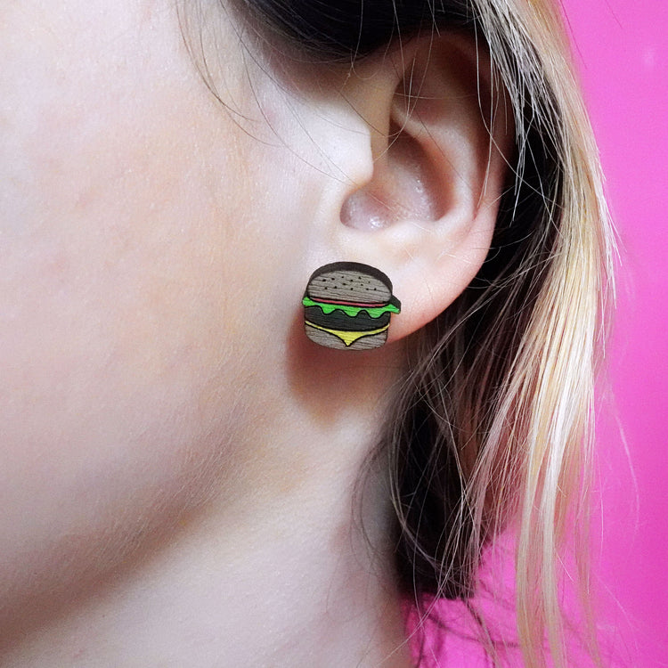Burger Stud Earrings