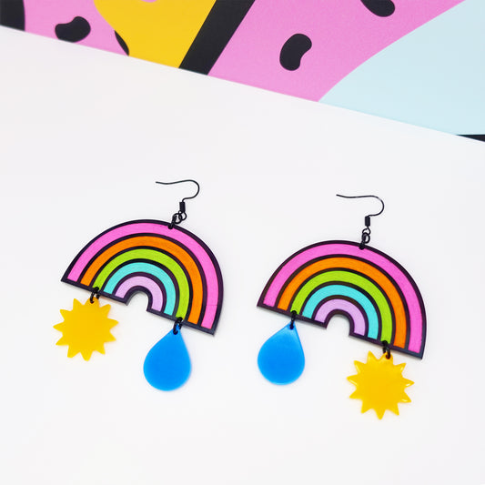 SUPER SECONDS Rainbow Statement Earrings