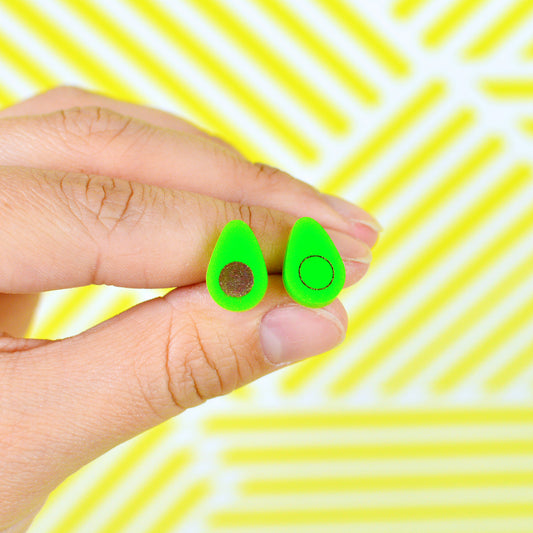 SUPER SECONDS Avocado Stud Earrings