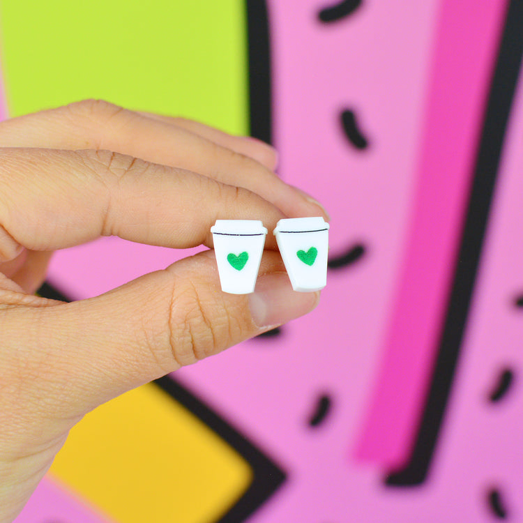 SUPER SECONDS Coffee Cup Stud Earrings