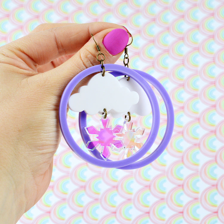 SUPER SECONDS Snowstorm Statement Earrings